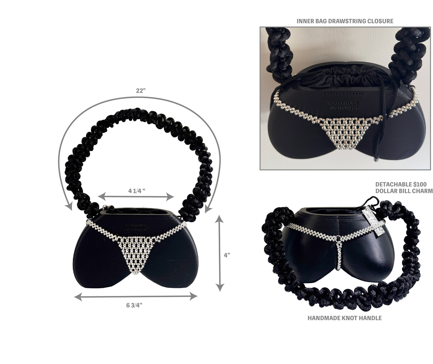 TATIANA — Black Butt Purse