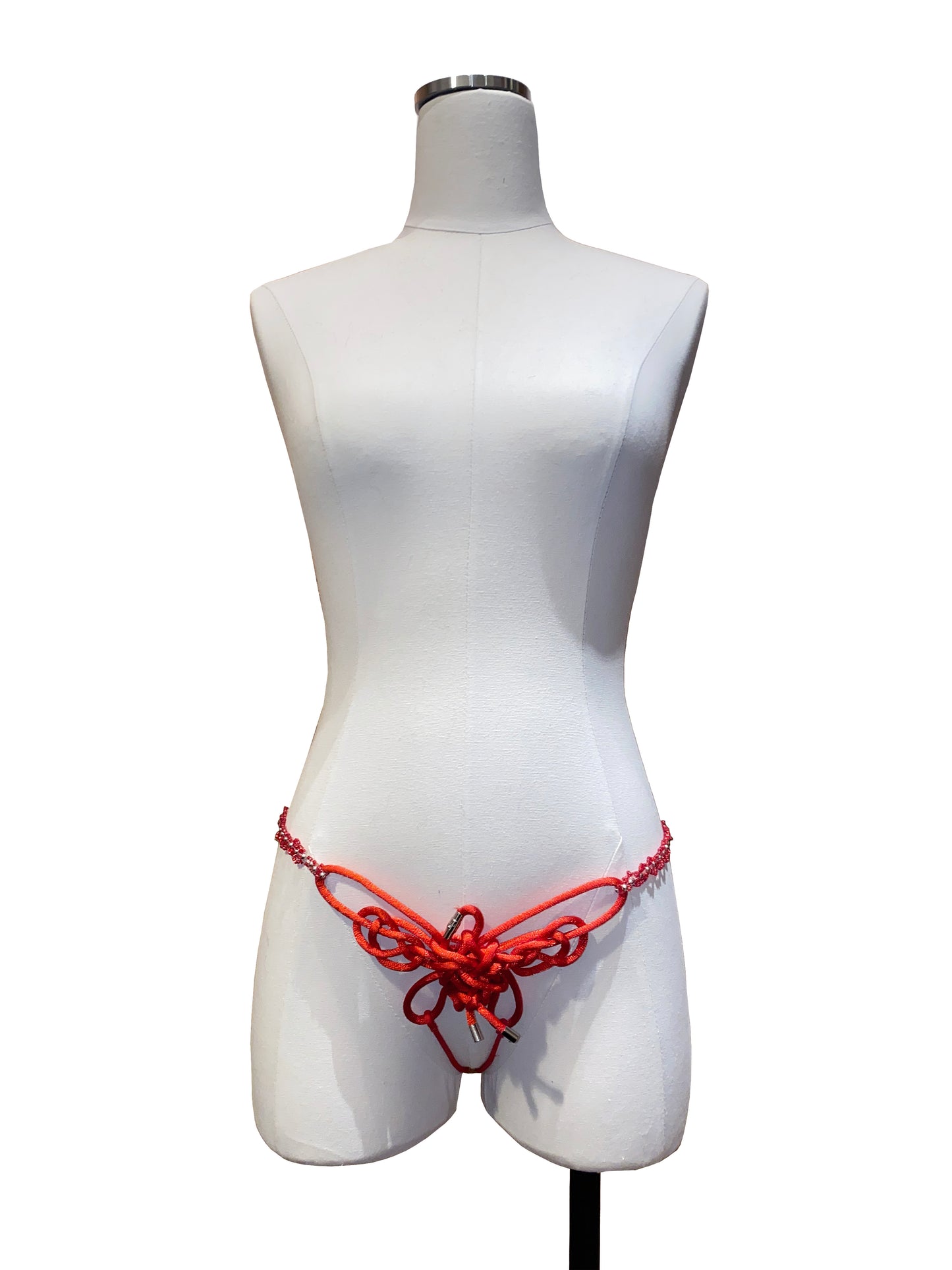 RED BUTTERFLY THONG/ GARTER