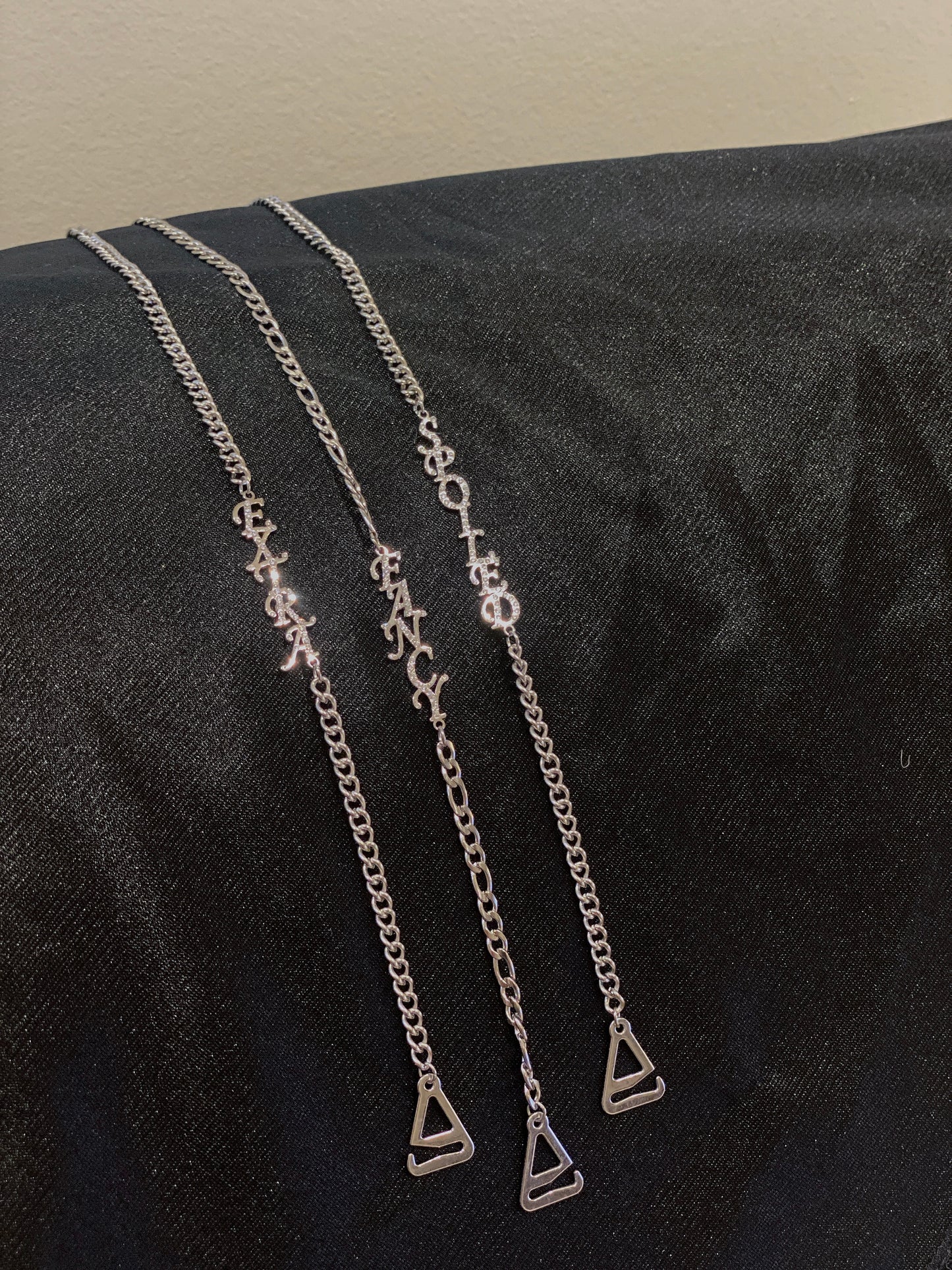 CUSTOM NAME PLATE BRA STRAPS