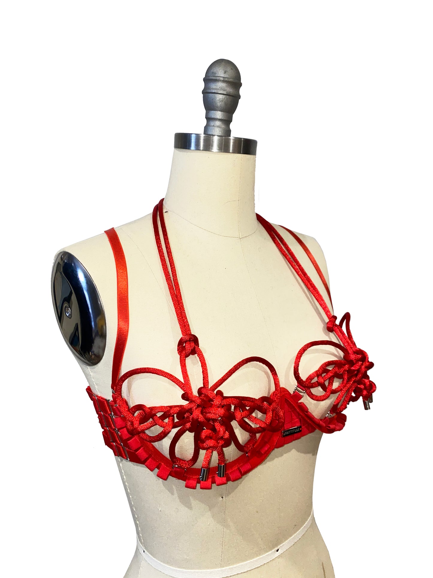 RED BUTTERFLY KNOT BRA