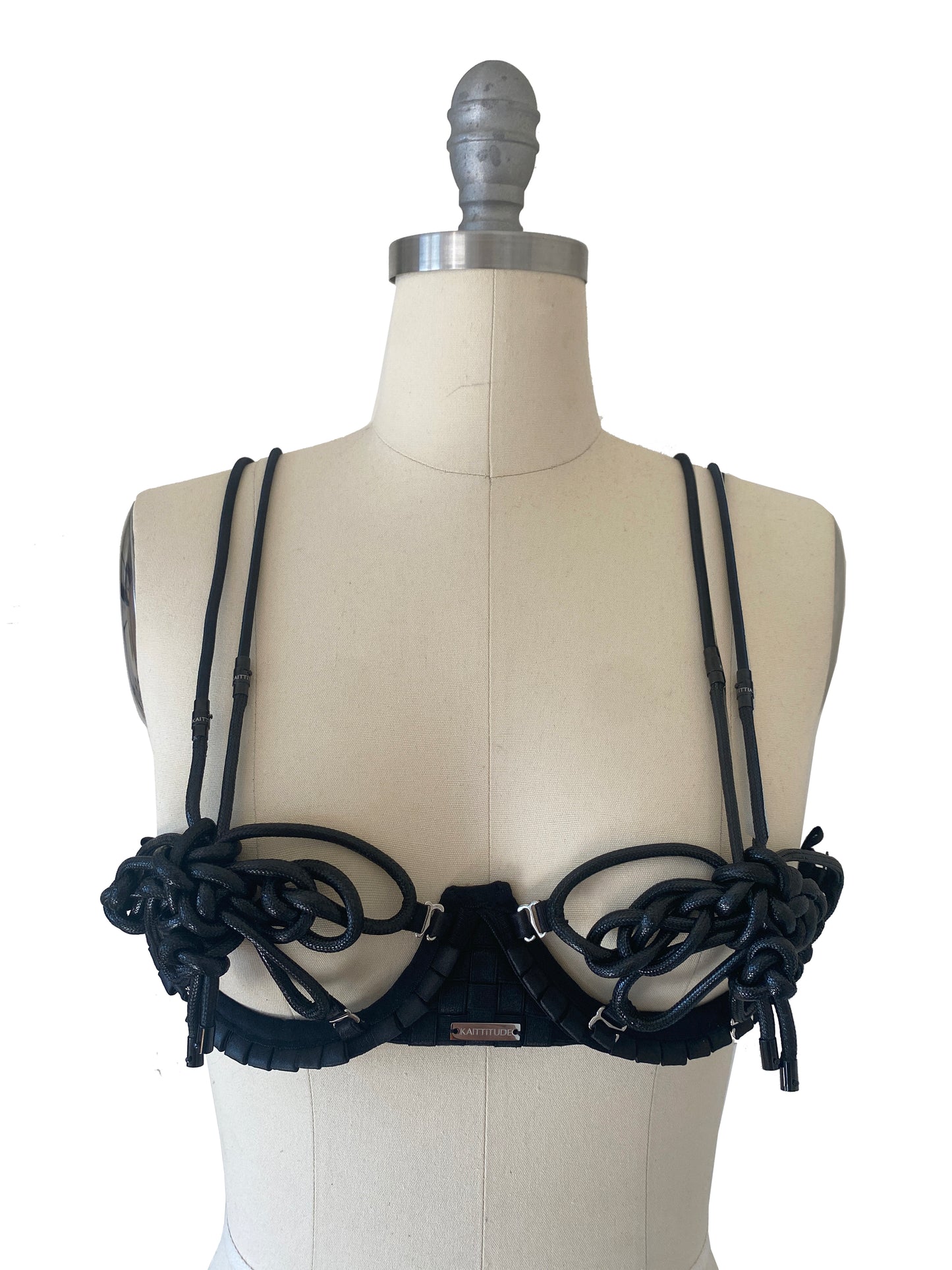 BLACK BUTTERFLY KNOT BRA