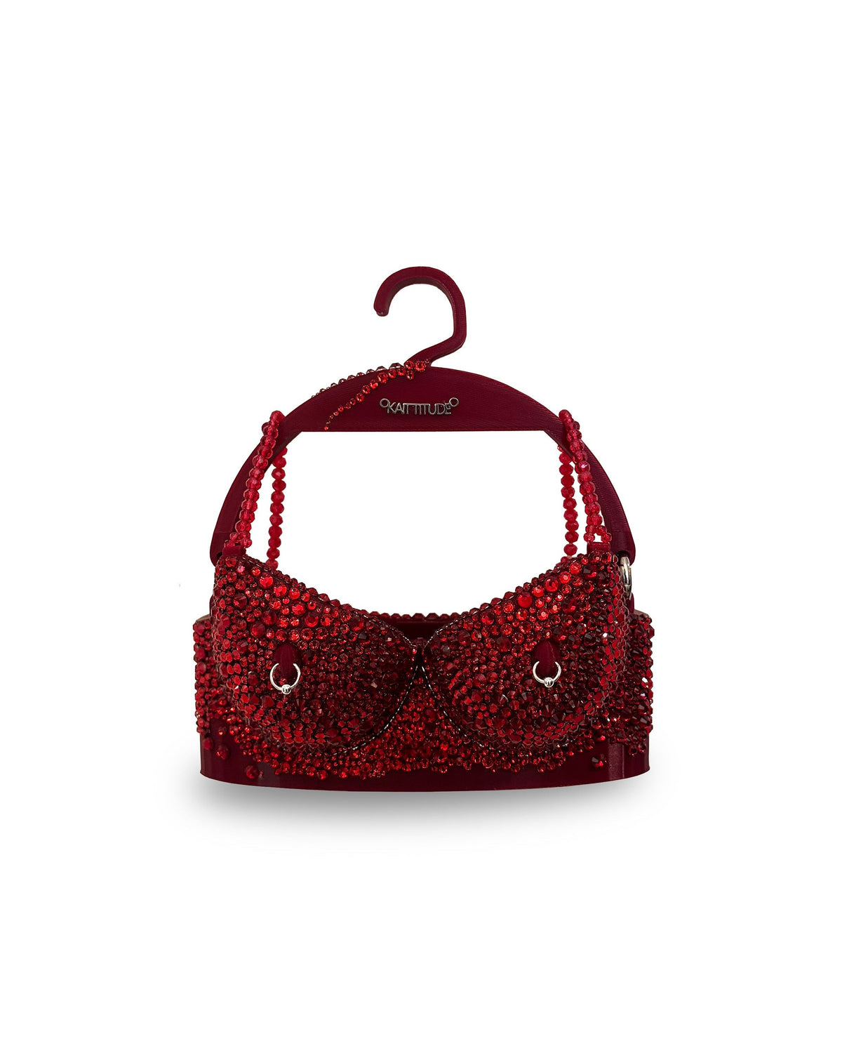 BRA KILLER — Red Rhinestone Bra Purse