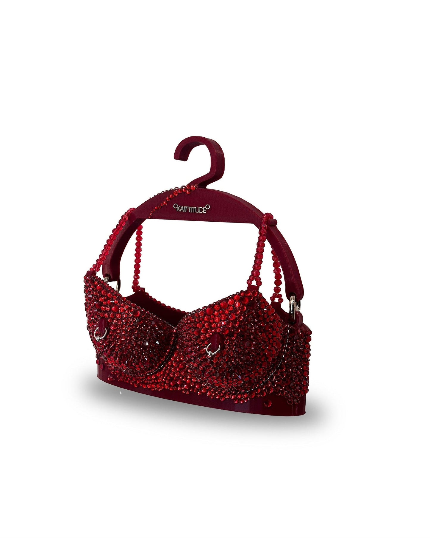 BRA KILLER — Red Rhinestone Bra Purse