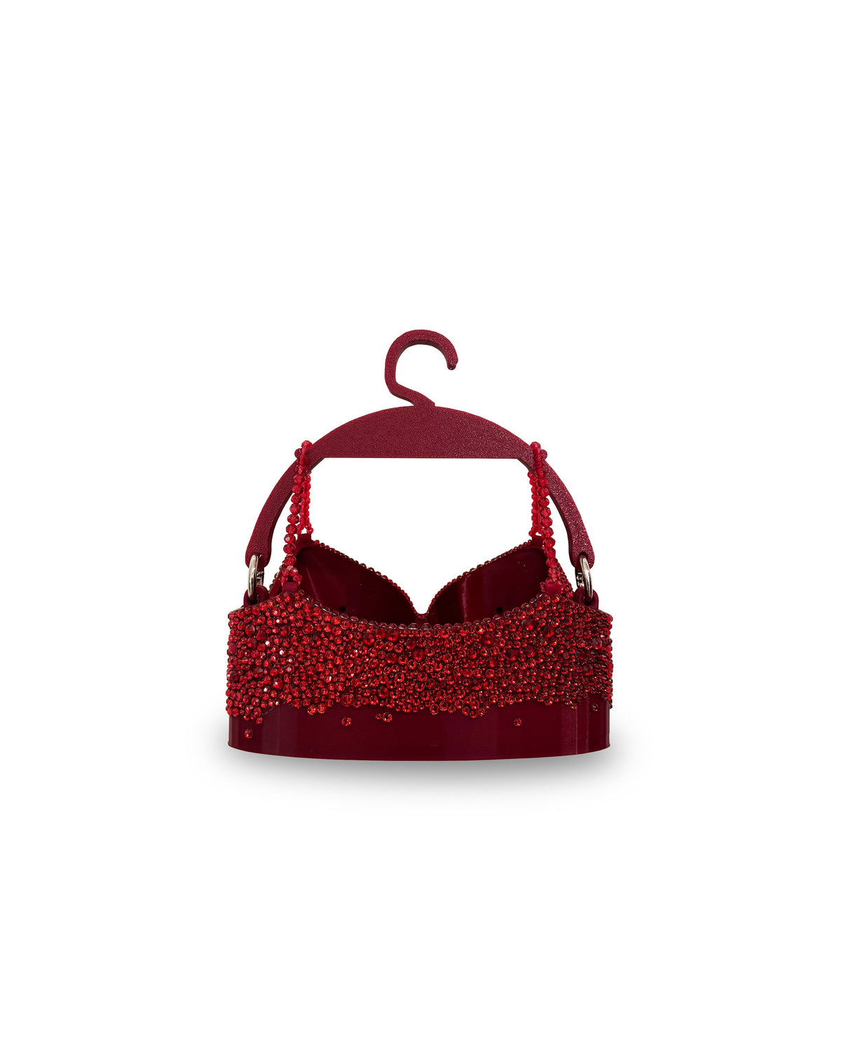 BRA KILLER — Red Rhinestone Bra Purse