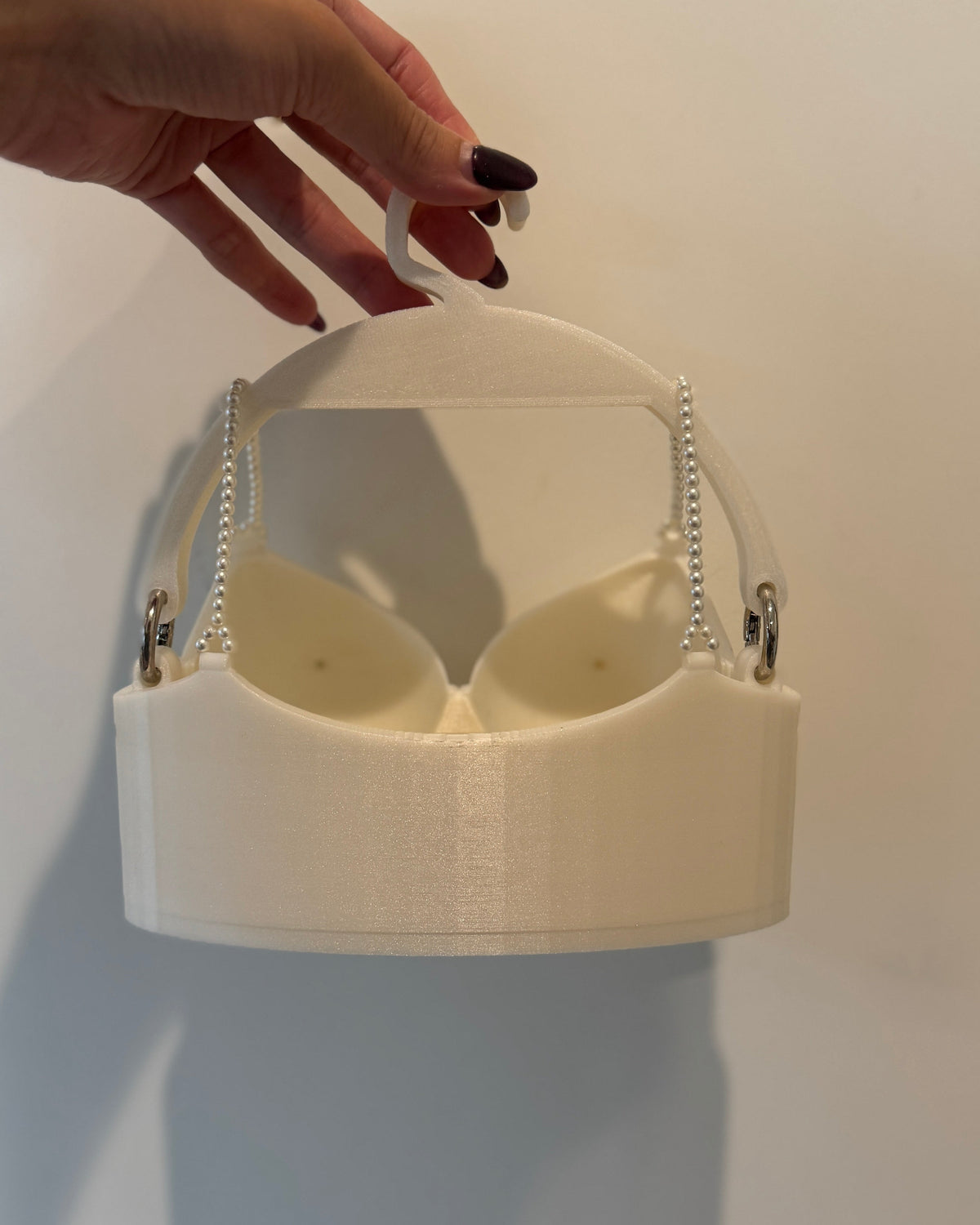 PEARLY— White Bra Purse