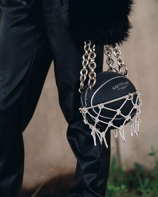 KAITTITUDE SIGNATURE BASKETBALL RHINESTONE NET PURSE