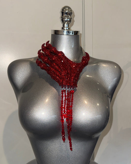 THE VILLAINESS — Red Rhinestone Choker