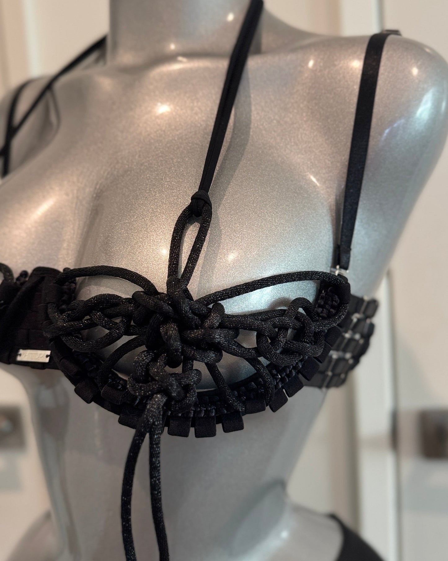 VANESSA — Black Butterfly Knot Bra
