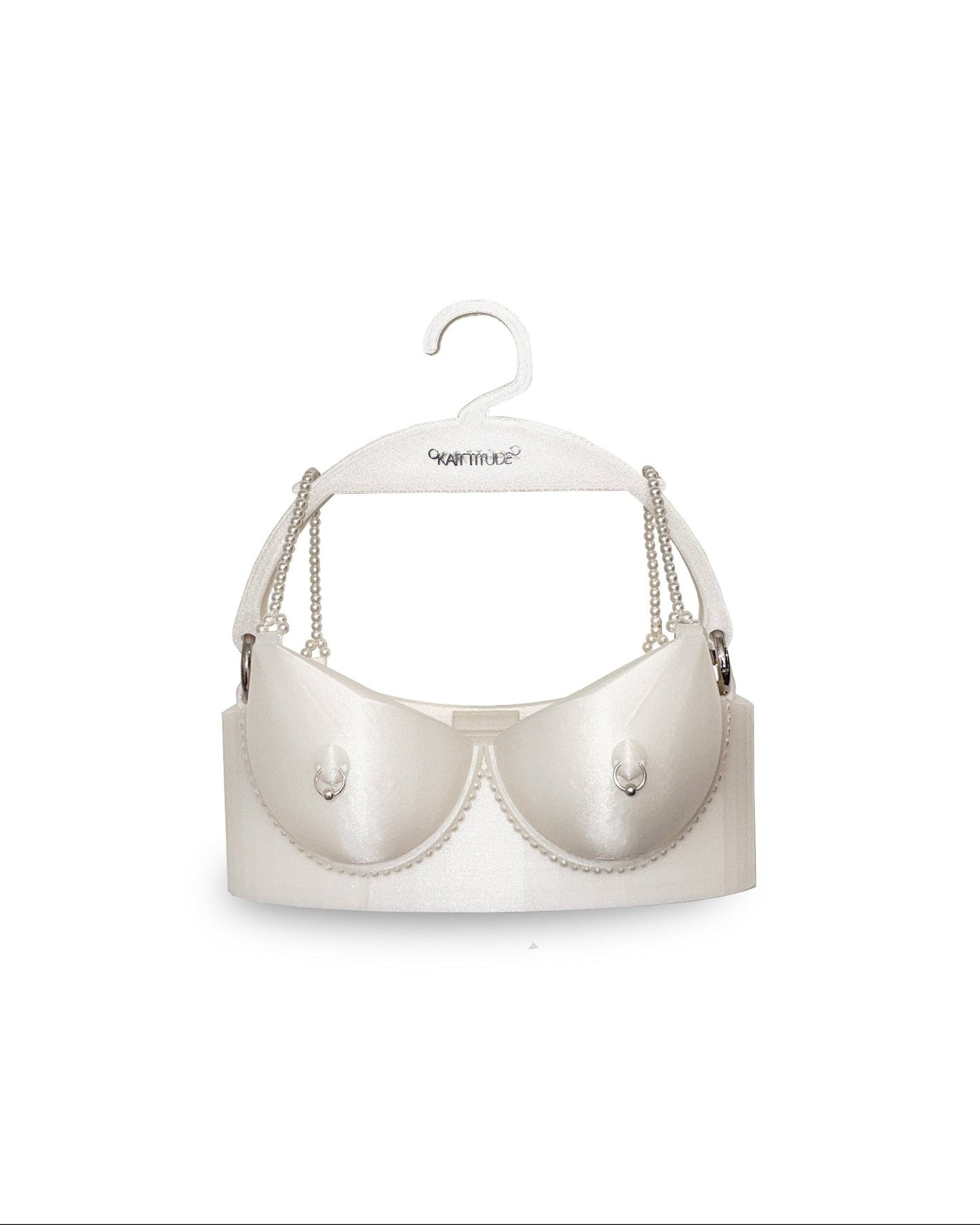 PEARLY— White Bra Purse