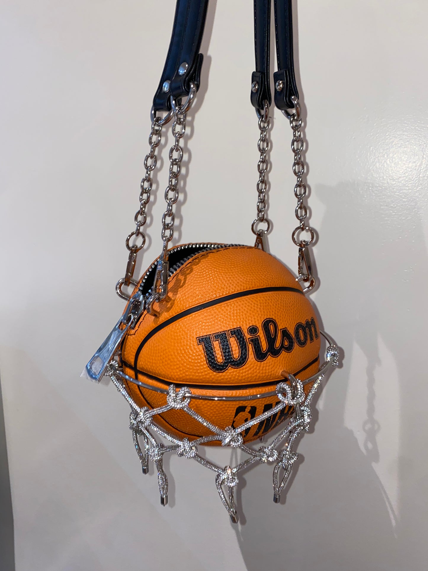 Exclusive Hand-Made Wilson NBA Size 3 Basketball purse (ORANGE)